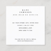 ヴィンテージドッグドッグトリマーアポイントメントカード スクエア名刺 (裏面)