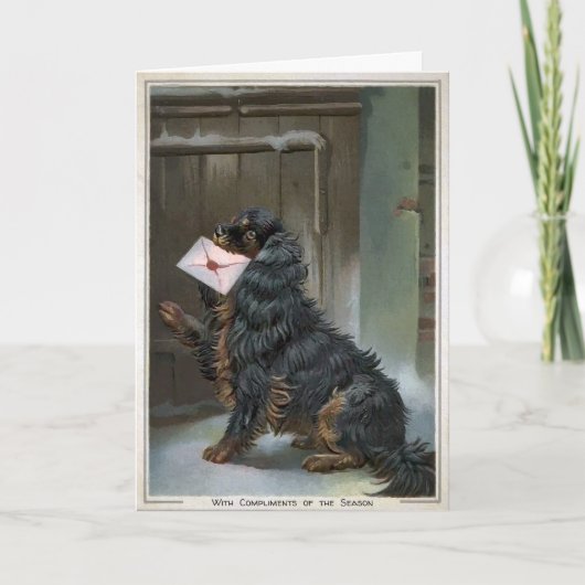 ヴィンテージドッグ オーダーメイド ホリデーカード (正面)