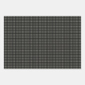 ヴィンテージドットのパターン（白黒） ラッピングペーパーシート (正面2)