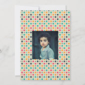 ヴィンテージドットピギー誕生日パーティフォト招待状 招待状 (裏面)