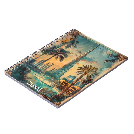 ヴィンテージドバイ統一されたアラブ首長国連邦ブルジュハリファ ノートブック (左側)