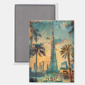 ヴィンテージドバイ統一されたアラブ首長国連邦ブルジュハリファ マグネット (正面/裏面)