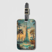 ヴィンテージドバイ統一されたアラブ首長国連邦ブルジュハリファ ラゲッジタグ (正面縦)