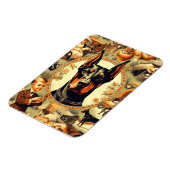 ヴィンテージドバーマンイラストレーション マグネット (左側)