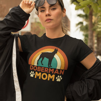 ヴィンテージドバーマンドッグママサンセット Tシャツ