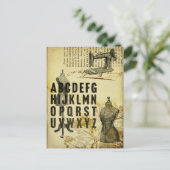 ヴィンテージドフランスのレス型枠裁縫機はがき ポストカード (スタンド正面)