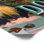 ヴィンテージドミニカ共和国トラベルアート ポスター (角)