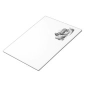 ヴィンテージドメスティックロバパーソナライズされたーレトロロバ ノートパッド (アングル)