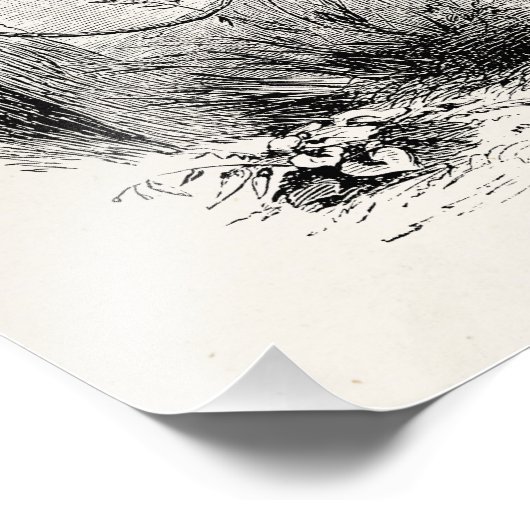 ヴィンテージドメスティックロバパーソナライズされたーレトロロバ フォトプリント (角)