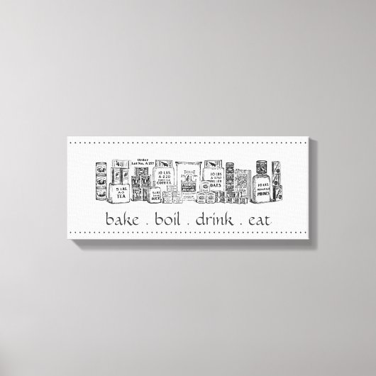 ヴィンテージドライグッズのキャンバスアート キャンバスプリント (正面)