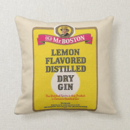 ヴィンテージドライジンラベルゲーロームバーデコール枕 クッション