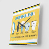 ヴィンテージドライブイン劇場の休憩時間 スクエア壁時計 (傾斜)