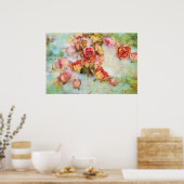 ヴィンテージドライ結婚バラ ポスター (キッチン)