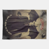 ヴィンテージドラキュラゴシックホラーハロウィーン キッチンタオル (横)