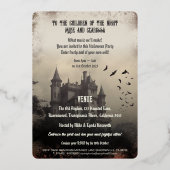 ヴィンテージドラキュラハローウィンパーティ金ゴールド 箔シーズンカード (裏面)