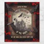 ヴィンテージドラキュラヴァンパイアハローウィンパーティの恩恵 ワインラベル (シングルラベル)