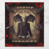 ヴィンテージドラキュラヴァンパイアハローウィンパーティの恩恵 ワインラベル (シングルラベル)