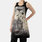 ヴィンテージドラキュラ城ゴシックホラーハロウィーン エプロン (インサイチュ)