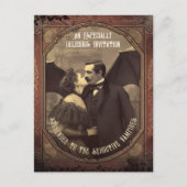 ヴィンテージドラクキスをするラガールハロウィーン招待状 ポストカード (正面)