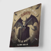 ヴィンテージドラクビクトリアンラヴァンパイアキスゴシック スクエア壁時計 (傾斜)