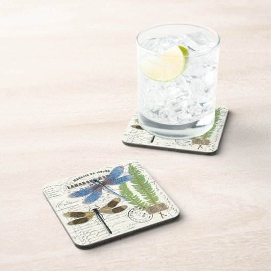 ヴィンテージドラグオンリーフランスのズ&ドキュメントコースターセット コースター (右側)