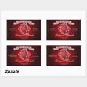 ヴィンテージドラゴンがハロウィーンボトルのシールを吸う 長方形シール (シート)