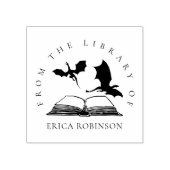 ヴィンテージドラゴンズブック名前をカスタムするライブラリ ラバースタンプ (インプリント)