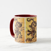 ヴィンテージドラゴンタペストリーセラミックマグカップ マグカップ (正面左)