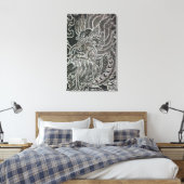 ヴィンテージドラゴントライバルアート キャンバスプリント (インサイチュ (寝室))