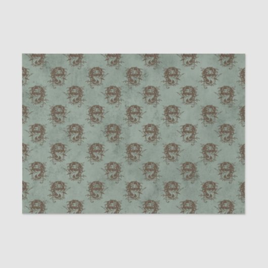 ヴィンテージドラゴンパターン 薄葉紙 (正面)