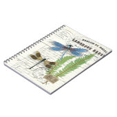 ヴィンテージドラゴンフライファーンスパイラルジャーナルノートブック ノートブック (左側)