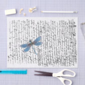 ヴィンテージドラゴンフライ文字の切り離し 薄葉紙 (クラフト)