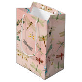 ヴィンテージドラゴンフライ系デザイン3 ミディアムペーパーバッグ (正面アングル)