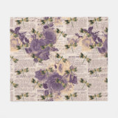 ヴィンテージドラゴンフライ系デザイン6 フリースブランケット (正面(横))