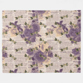 ヴィンテージドラゴンフライ系デザイン6 フリースブランケット (正面(横))