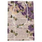 ヴィンテージドラゴンフライ系デザイン6 ミディアムペーパーバッグ (正面)