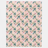 ヴィンテージドラゴンフライ系デザイン フリースブランケット (正面)