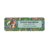 ヴィンテージドラゴンフライ飛んでいるガーデン差出人住所 ラベル (正面)