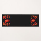 ヴィンテージドラゴンホリデーレッド&ブラック ヨガマット (正面(横))