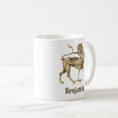 ヴィンテージドラゴン中世グリフィンゴシックファンタジーアート コーヒーマグカップ (正面右)