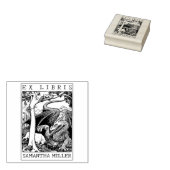 ヴィンテージドラゴン カスタム エクスリブリス 図書館 本 ラバースタンプ (押印)