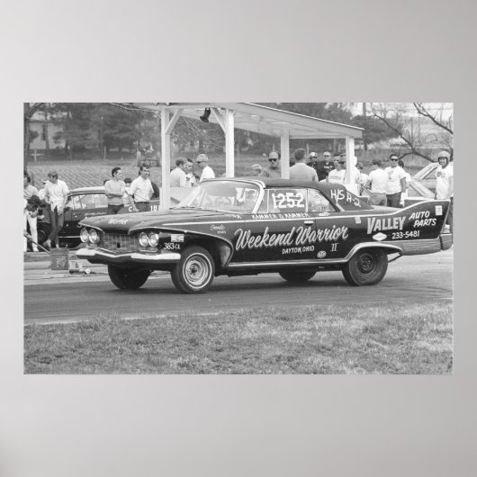 ヴィンテージドラッグレース – 1960プリマスフューリー ポスター (正面)