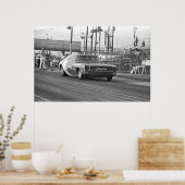 ヴィンテージドラッグレース – 1969 Javelin1カーおもしろいル ポスター (キッチン)