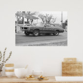 ヴィンテージドラッグレース – 1970オールズ442チェズタウン ポスター (キッチン)