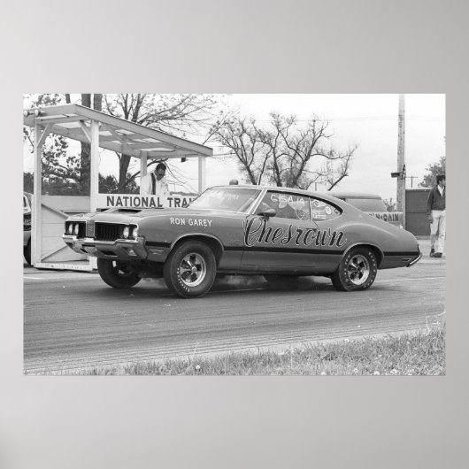 ヴィンテージドラッグレース – 1970オールズ442チェズタウン ポスター (正面)