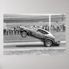 ヴィンテージドラッグ- Moonshot Chevelle Wheelstander ポスター