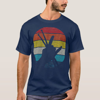 ヴィンテージドラマーばちロック転がハンドホーン Tシャツ