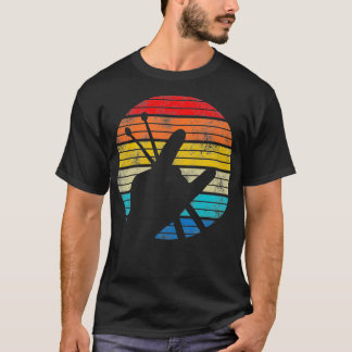 ヴィンテージドラマーばちロック転がハンドホーン Tシャツ
