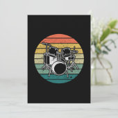 ヴィンテージドラマーレトロドラムギフトアイディア 招待状 (スタンド正面)