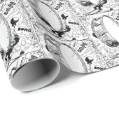 ヴィンテージドラマー漫画ベースのドラムブーム騒がしい ラッピングペーパー (ロールコーナー)